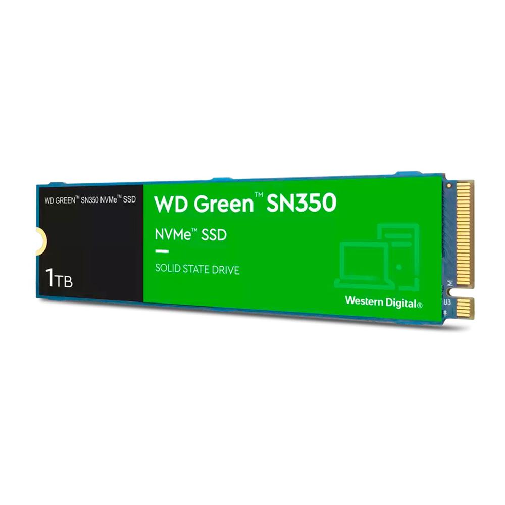 UNIDAD SSD WESTERN DIGITAL GREEN SN350 1TB M.2 2280 PCI NVME LECTURA 2400MB/S P/N: WDS100T2G0C