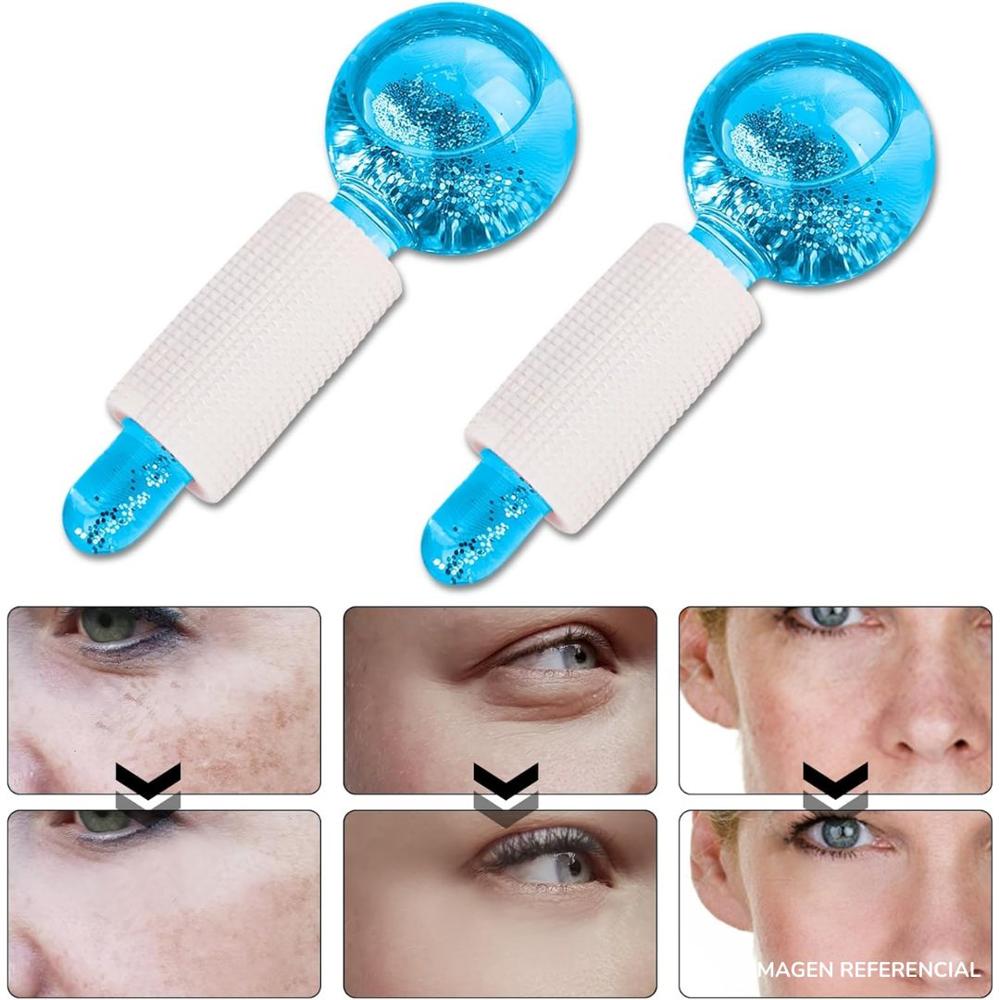 Rodillos Masajeador Faciales de Vidrio con Esferas Frías Crystal Ball