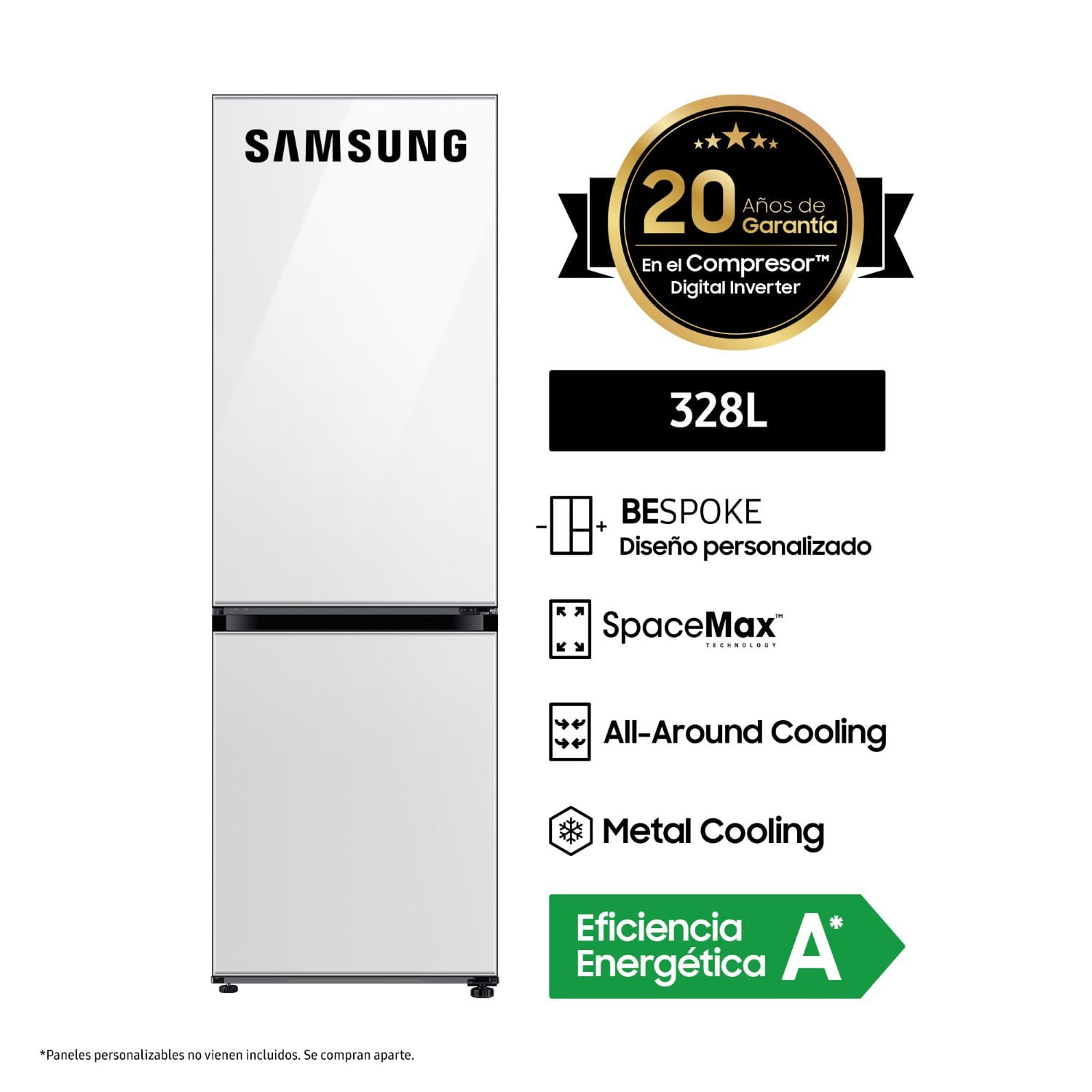 Refrigeradora Samsung Bottom Freezer RB33A3662AP/PE 328L