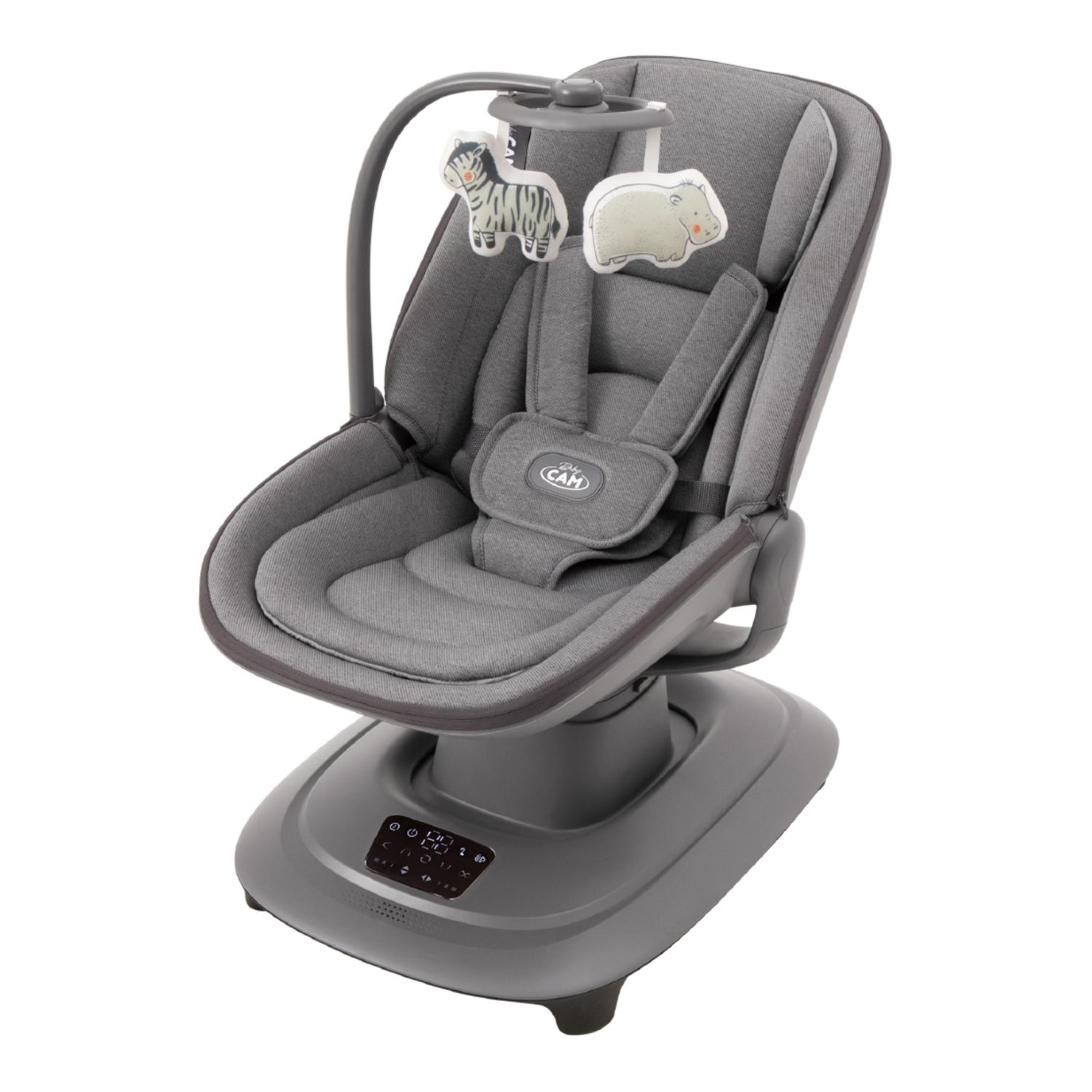 Mecedora Eléctrica Táctil Baby Cam Gris Oscuro