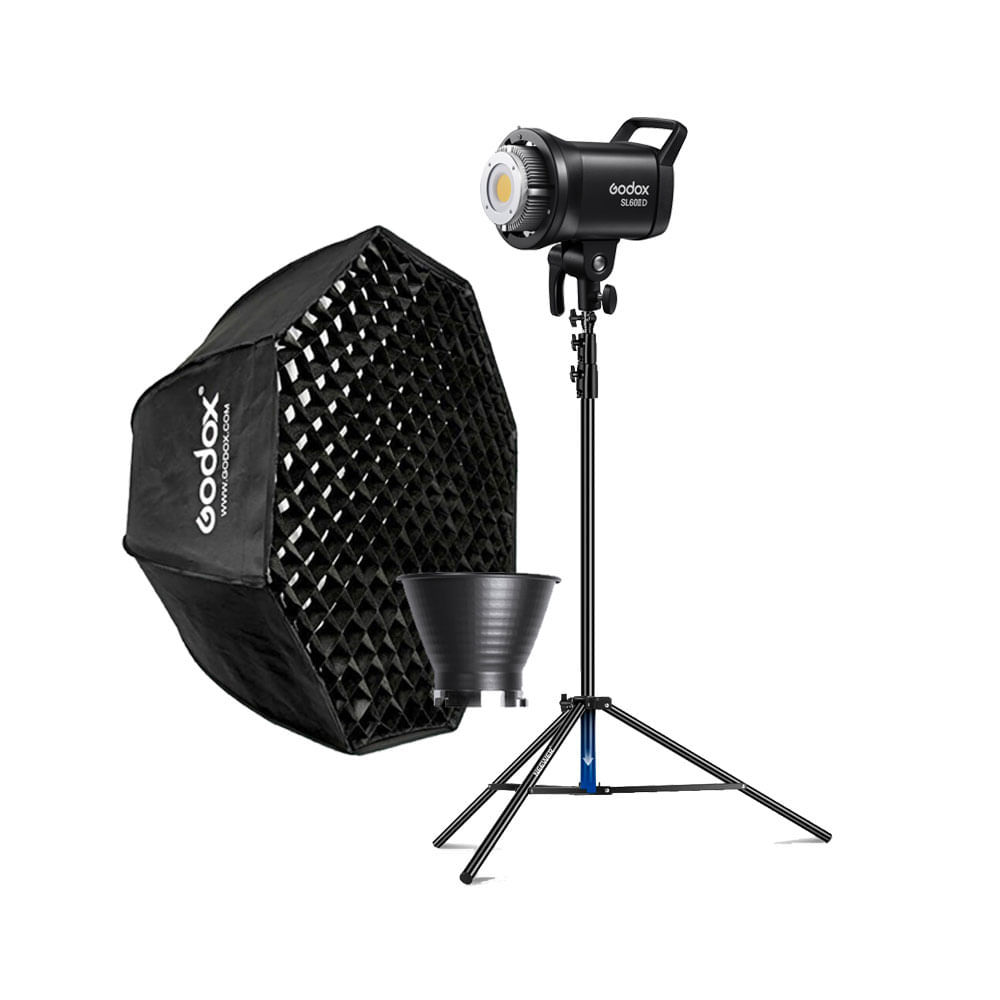 Luz Continua Godox SL60IID + Parante + Softbox FW140