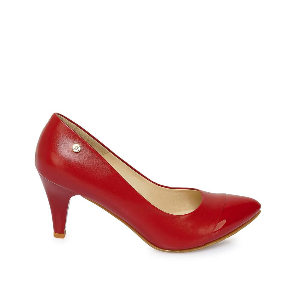 Zapato Reina Casual TATI-2521 Rojo Viale Cuero 35|
