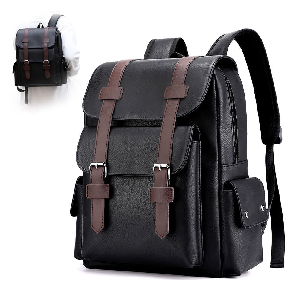 Mochila para Hombre de Cuero PU con Porta Laptop NG U57