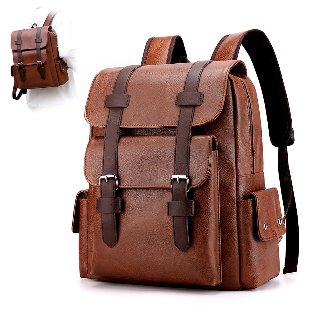 Mochila para Hombre de Cuero PU con Porta Laptop MR U57