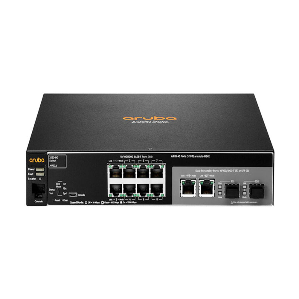 SWITCH HP ARUBA 2530-8G 8 PUERTOS GIGABIT - P/N: J9777A