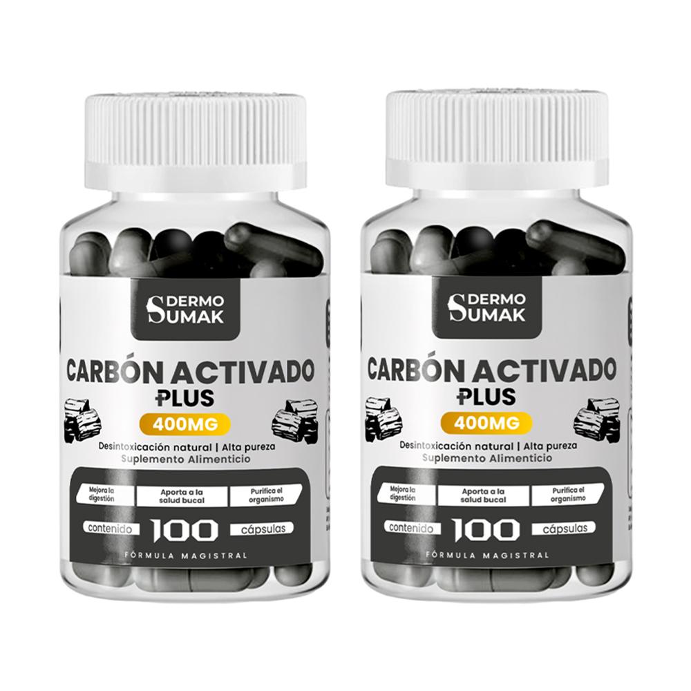 Carbon Activado Plus 400mg 100 Cap Dermo Sumak 2 Uni