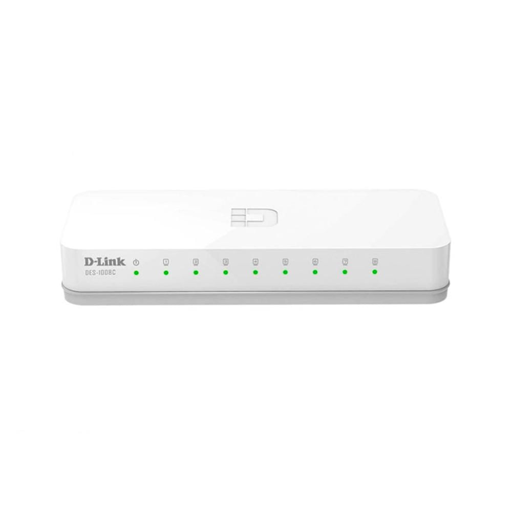 SWITCH D-LINK DES-1008C, 8 RJ-45 10/100 MBPS, AUTO MDI/MDI-X ETHERNET - P/N: DES-1008C