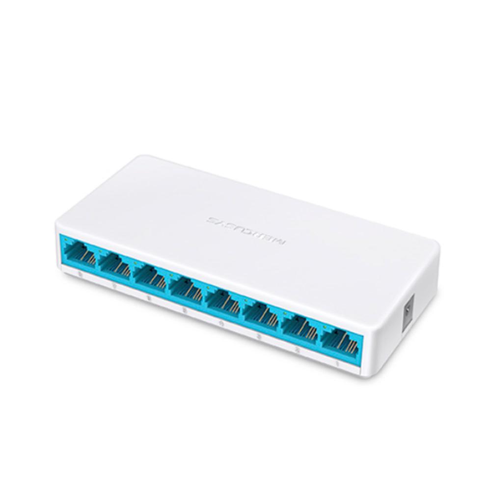 SWITCH DE ESCRITORIO MERCUSYS MS108 V3 8, PUERTOS RJ45 A 10/100MBPS, COLOR BLANCO - P/N: MS108