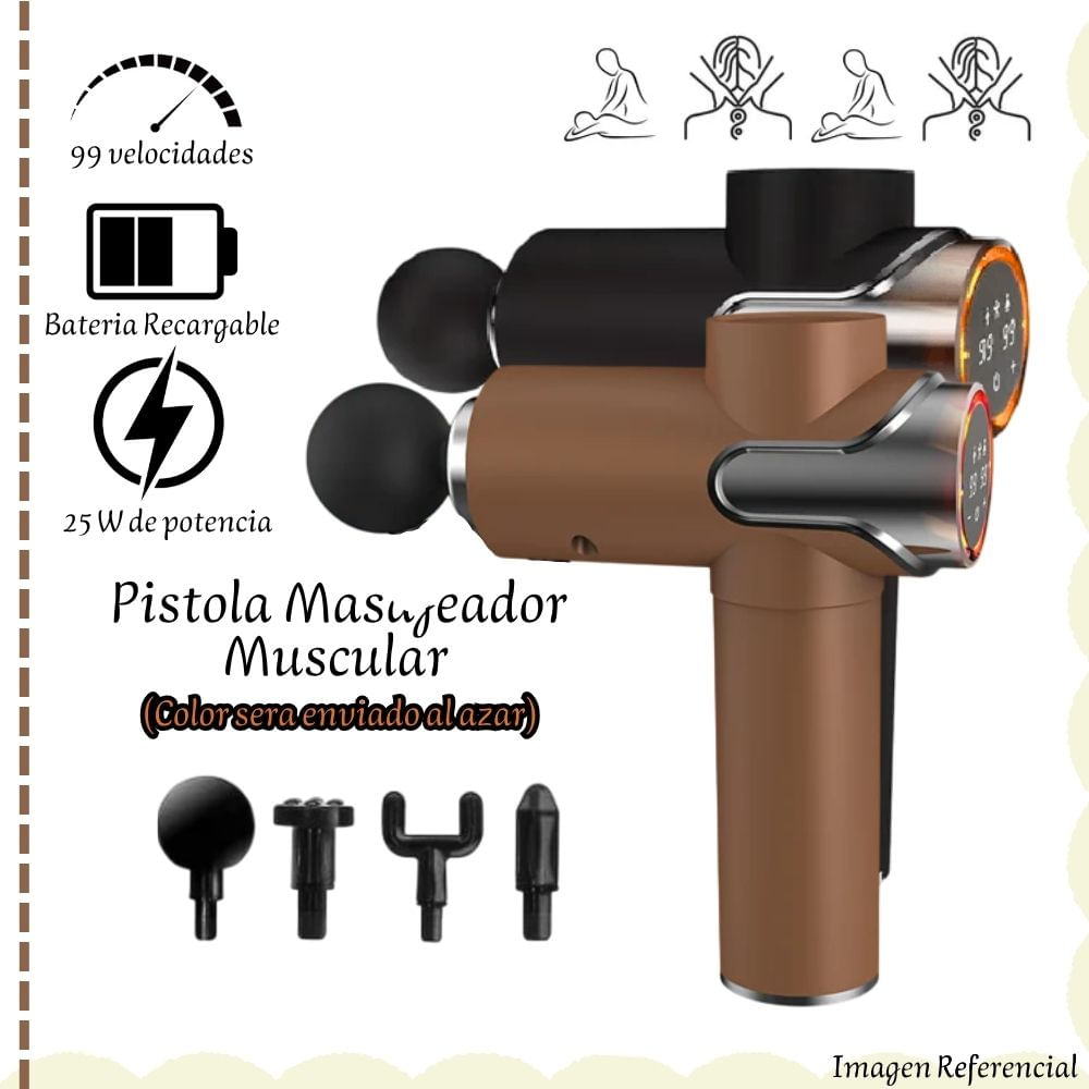 Massage Gun / Pistola Masajeadora con 99 velocidades NG/MR