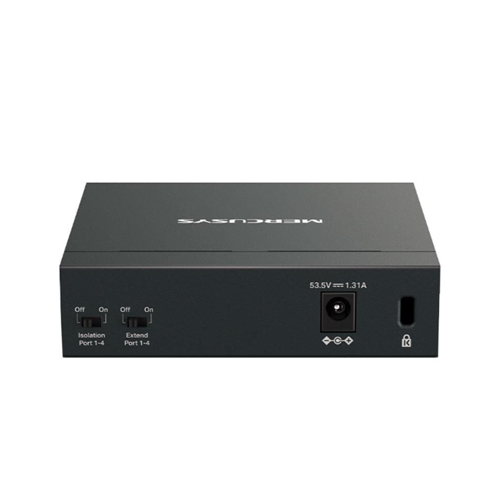 SWITCH MERCUSYS MS105GP 5 PUERTOS, 4 PUERTOS POE+ RJ45 DE 10/100/1000 MBPS EN PARED P/N: MS105GP