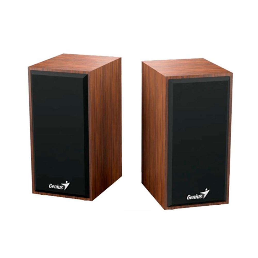 PARLANTE GENIUS SP-HF180 COLOR MARRON STEREO SPEAKERS, 3.5MM, USB POWERRED, 6W P/N: 31730029400