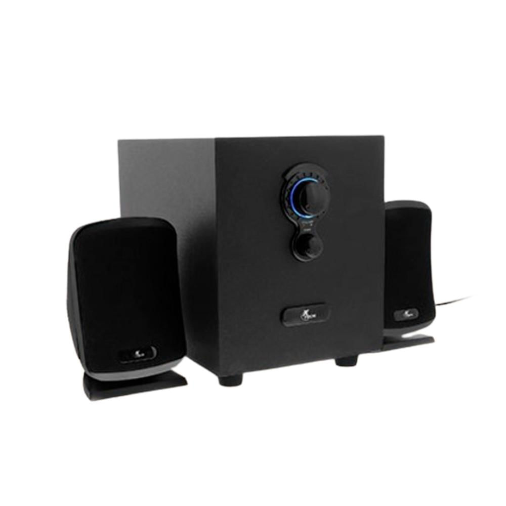 PARLANTE XTECH XTS-420, 10W, SONIDO ENVOLVENTE 2.1, CONEXION 3.5MM, SUBWOOFER P/N: XTS-420
