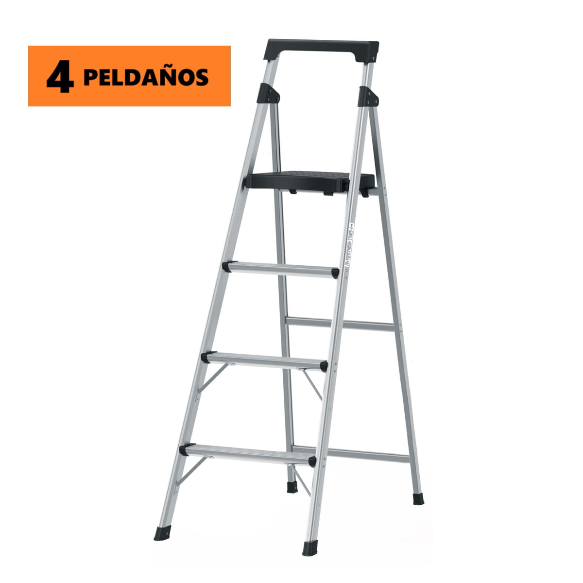 Escalera Tubular 4 Peldaños Plegable Aluminio Truper
