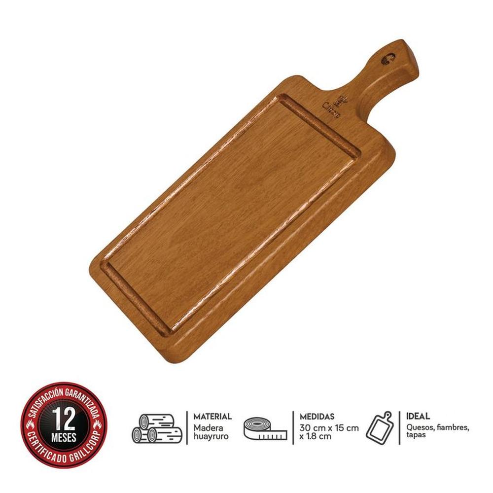 Tabla de Picar Chica Parrillera con Mango