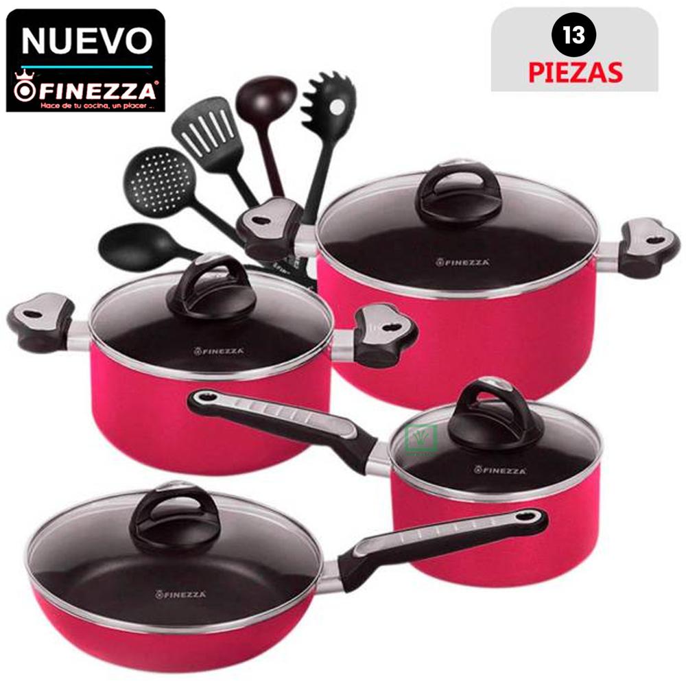 Set de Ollas Antiadherentes FZ-1612T Fucsia