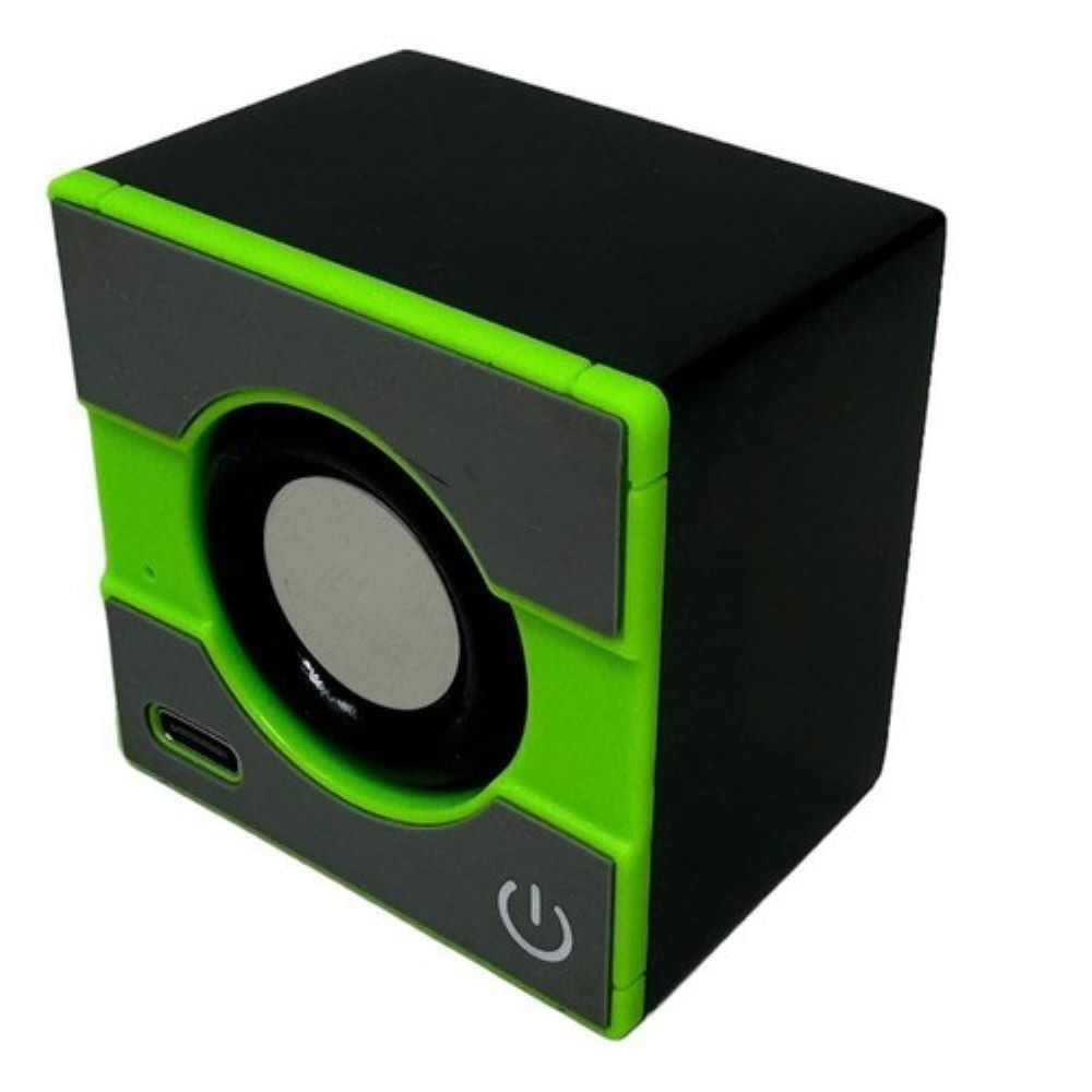 Parlante mini x1 verde - bluetooth inalámbrico con subwoofer integrado