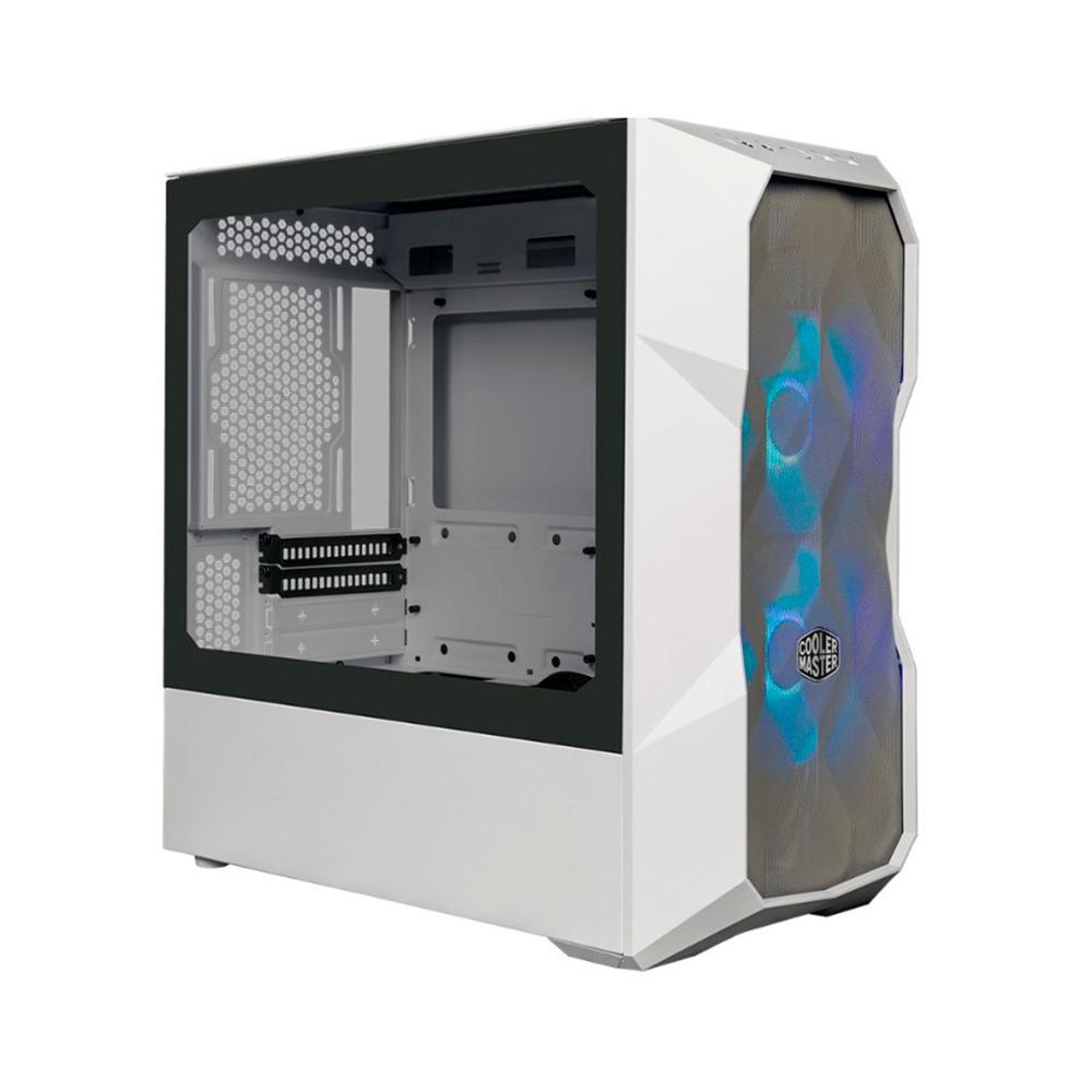 CASE COOLER MASTER TD300 MESH MINI TOWER SIN FUENTE BLANCO 2 COOLERS 120MM P/N: TD300-WGNN-S00