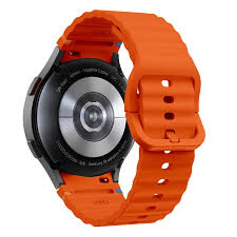 Correa silicona corrugada para samsung watch 4-5 (20mm) naranja
