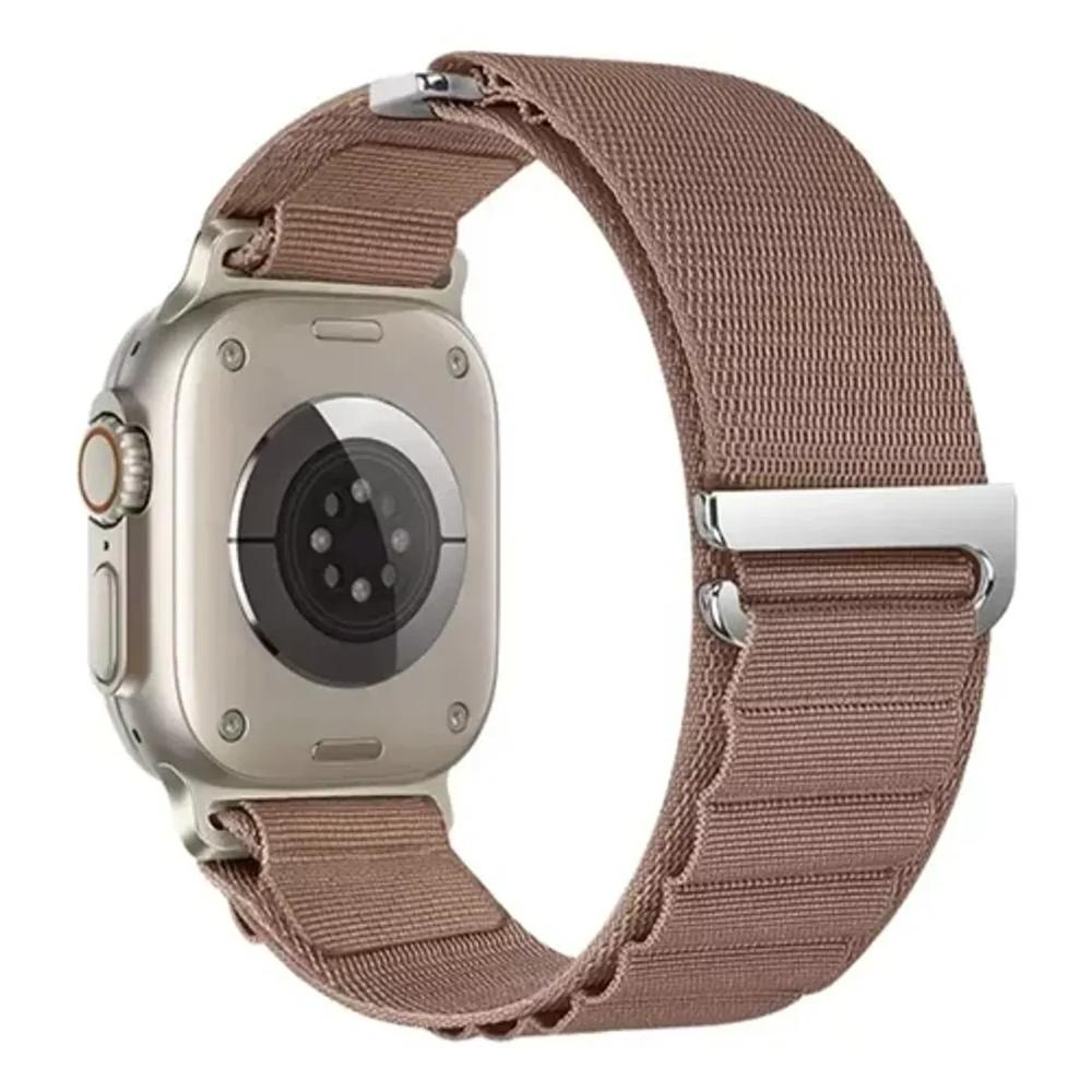 Correa watch 42-44-45-49mm alpine loop nylon hebilla marron