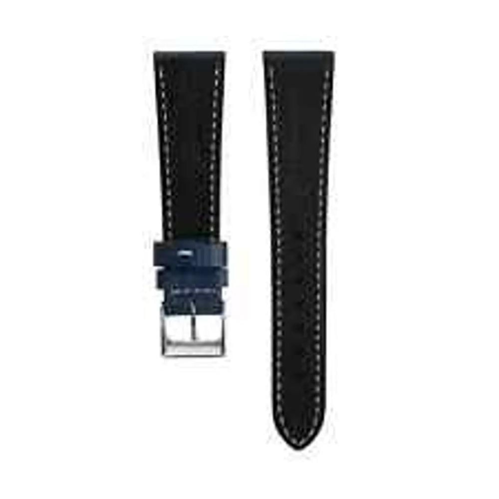 Correa silicona cosida para smartwatch 22mm negro