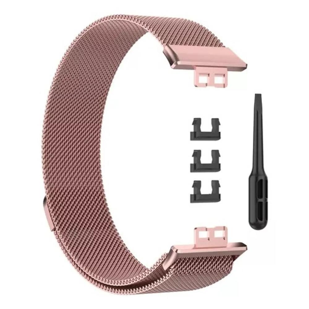 Correa metalica para huawei watch fit 2 rosado