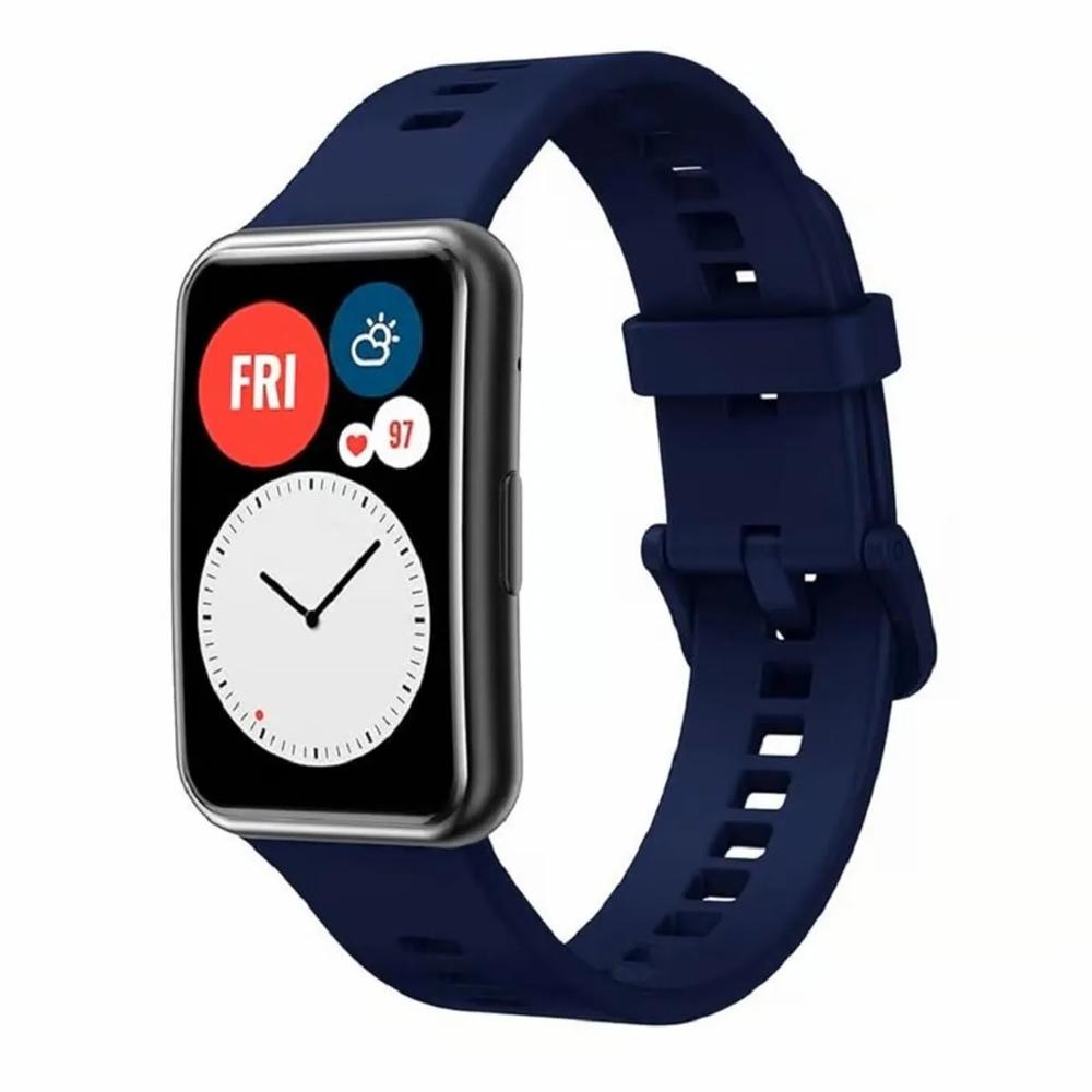 Correa de silicona para huawei watch fit azul marino