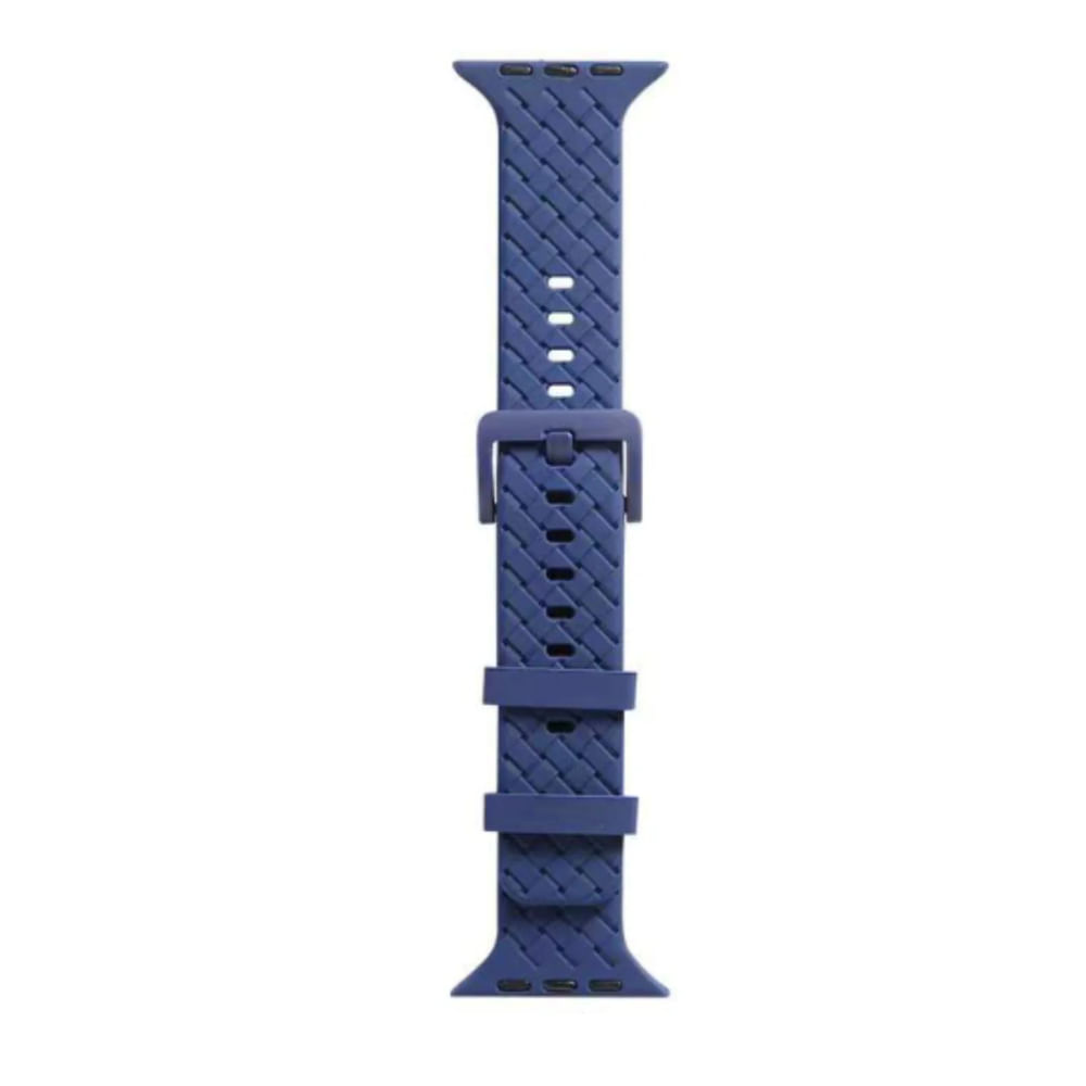Correa de silicona labrada para watch 42-44-45-49 mm azul