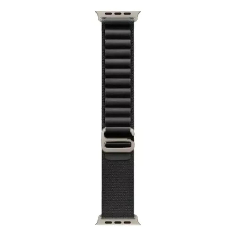 Correa nylon corrugada para smartwatch 22mm negro