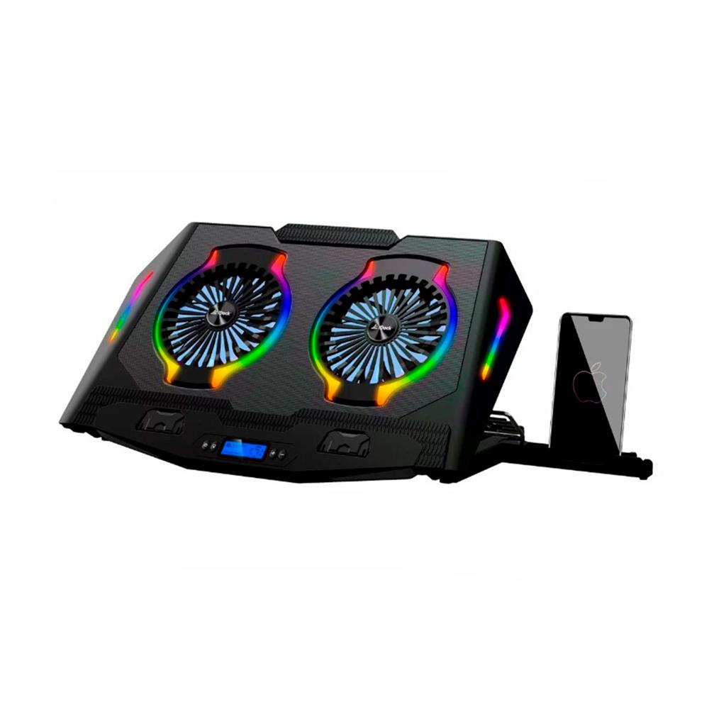 COOLER IDOCK GAME MASTER 17.3"" RGB, 2 VENTILADORES, USB 2.1, 5 NIVELES - P/N: GAME MASTER RGB