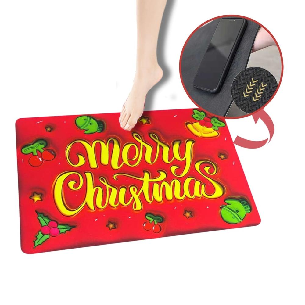 Alfombra Absorbente 3D Navidad Merry Amarillo 533MA03