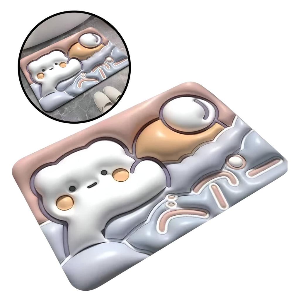 Alfombra de Baño Diseño 3D Oso Blanco 509OB03