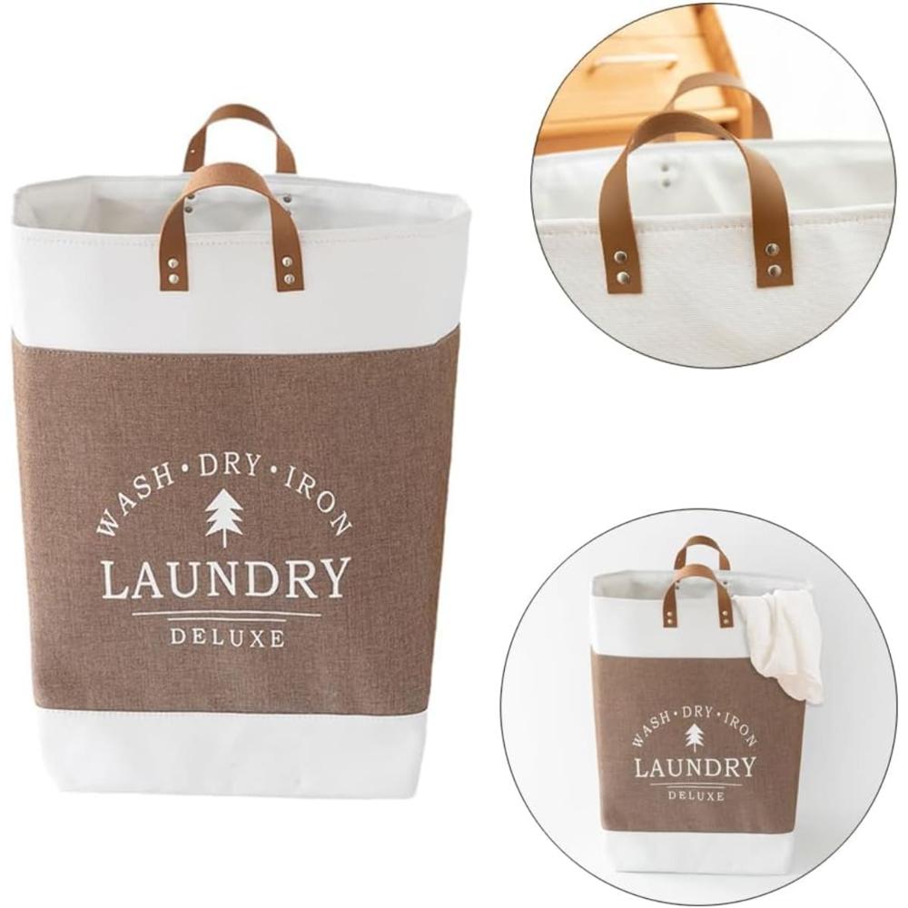 Cesto de Ropa Impermeable Multiuso Deluxe Marrón 713DM02