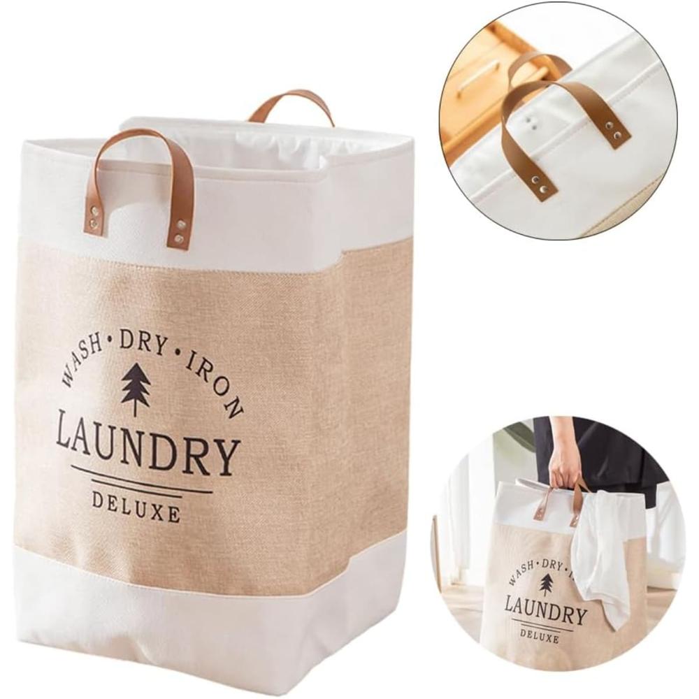 Cesto de Ropa Impermeable Multiuso Deluxe Beige   712DB02