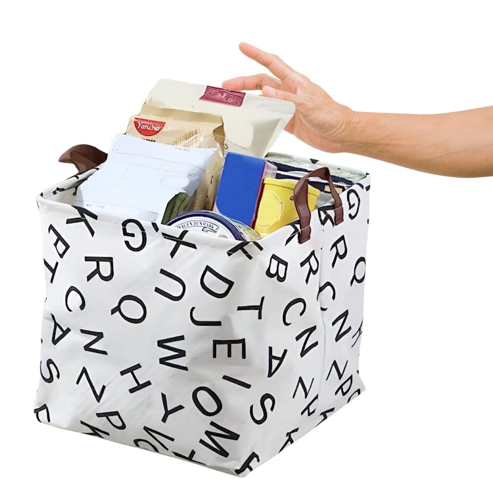 Cesto de Ropa, Juguetes Multiuso Modelo Cuadrado 33 x 33 Letras  566LE02
