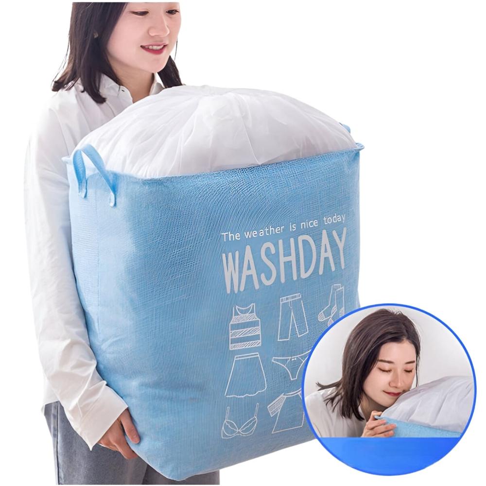 Cesto De Ropa Multiuso Con Ajuste Washday Celeste 570CL02