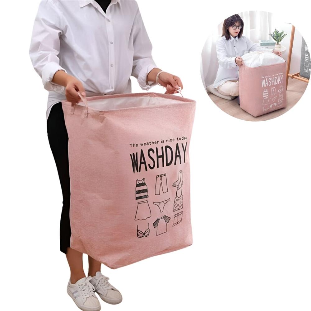 Cesto De Ropa Multiuso Con Ajuste Washday Rosado 573RS02