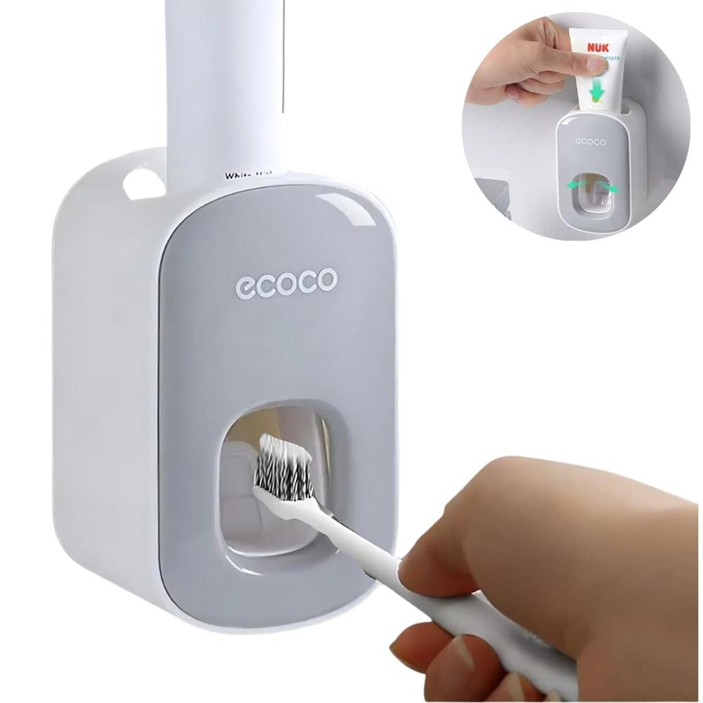 Dispensador A Presión De Pasta Dental Ecoco Gris 335GR03