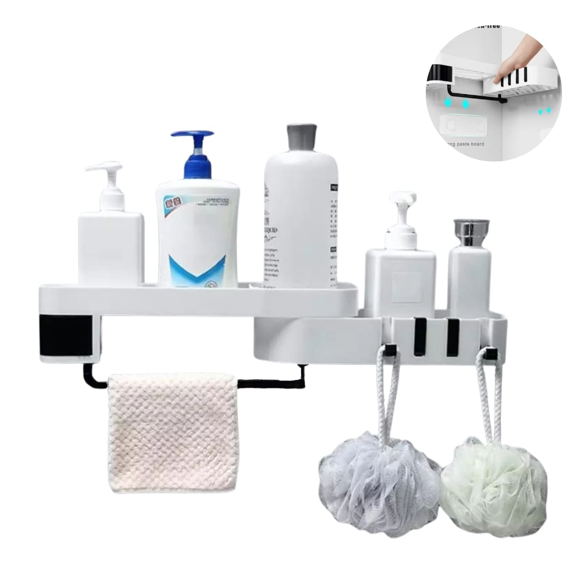 Esquinero Multiuso Plegable Organizador De Baño 342NE03