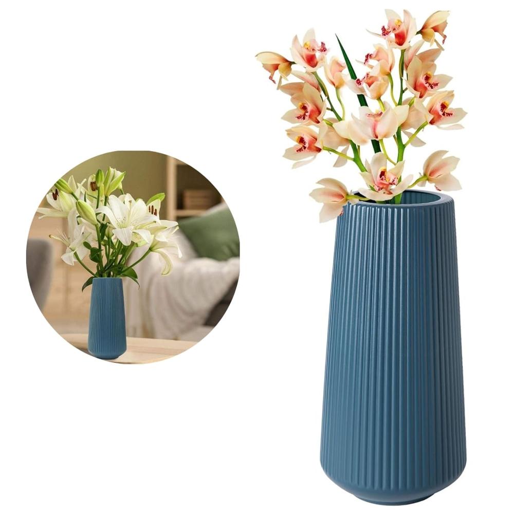 Florero Decorativo Modelo Axis Lineal Largo Azul  291LZN11