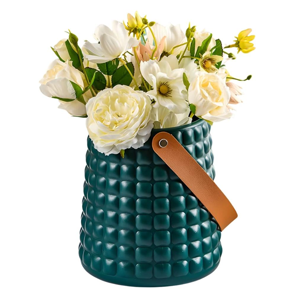 Florero Decorativo Modelo Primavera Cuadros Azul 303CAN11