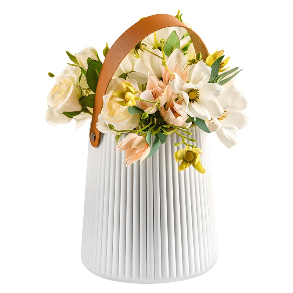 Florero Decorativo Modelo Primavera Lineal Blanco 301PLB11