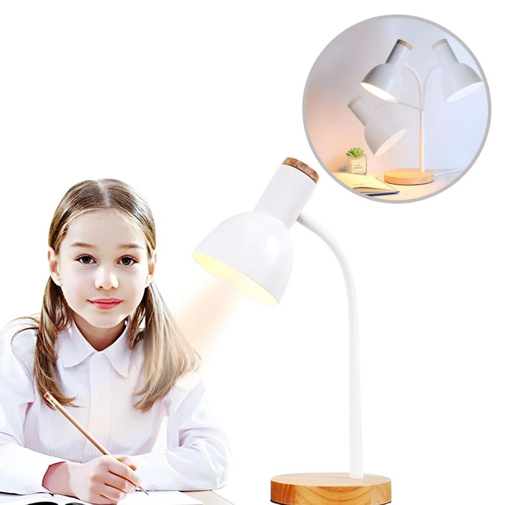 Lámpara De Escritorio Flexible Con Interruptor Blanco  502BL05