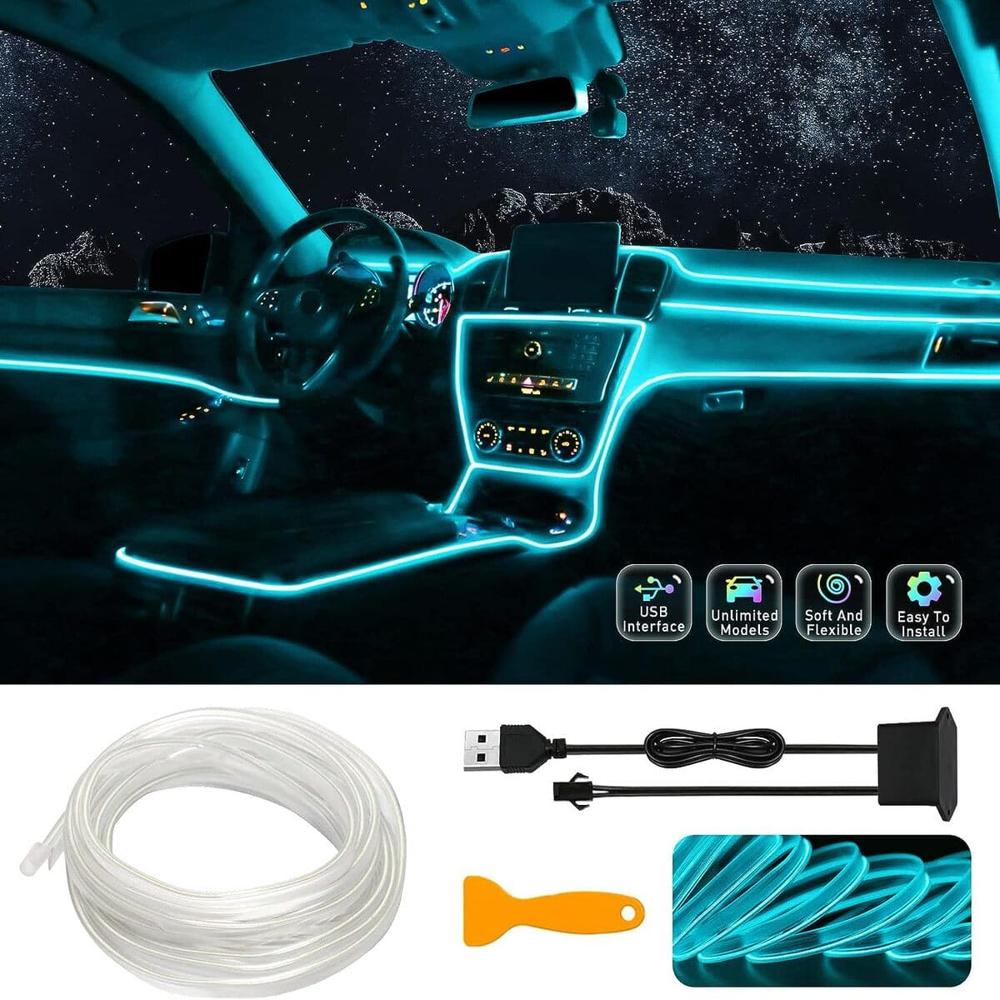 Luz Led Para El Interior Del Auto Celeste 621CL06