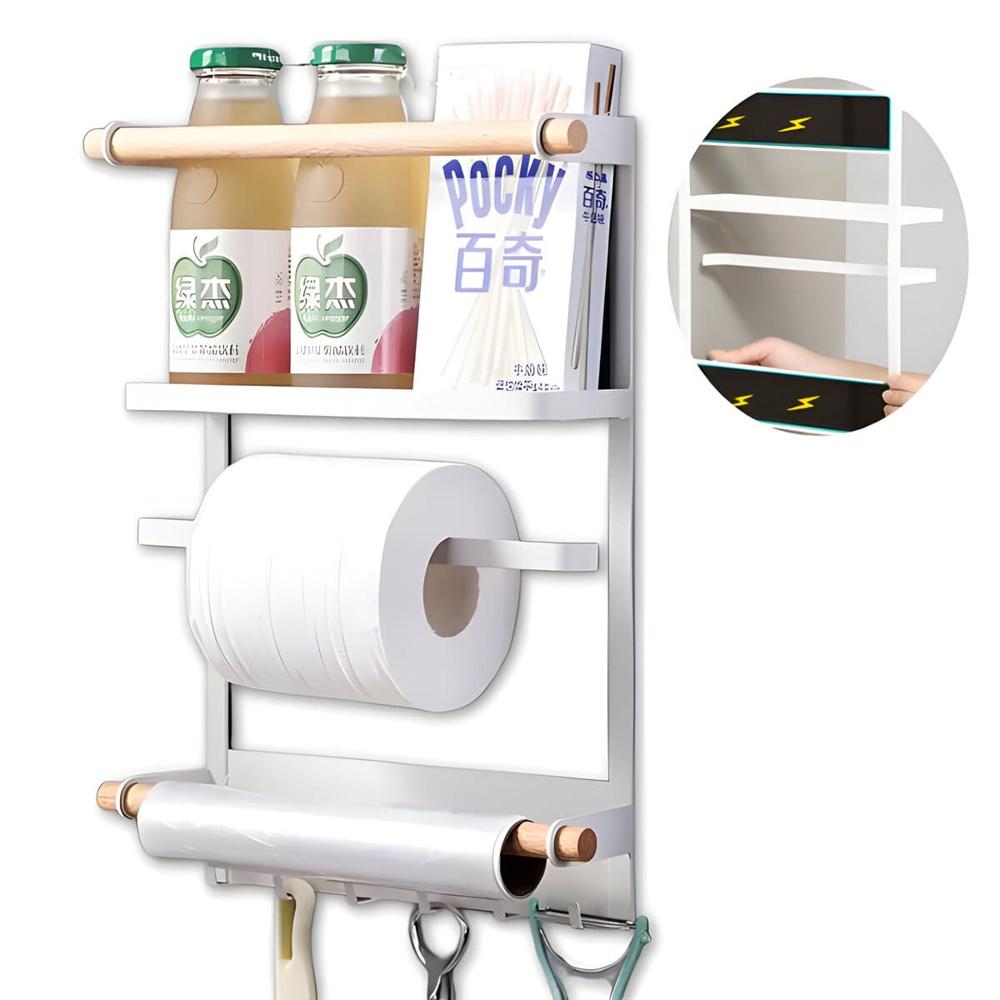 Organizador De Cocina Lavandería Con Soporte Magnético Blanco 119BL01