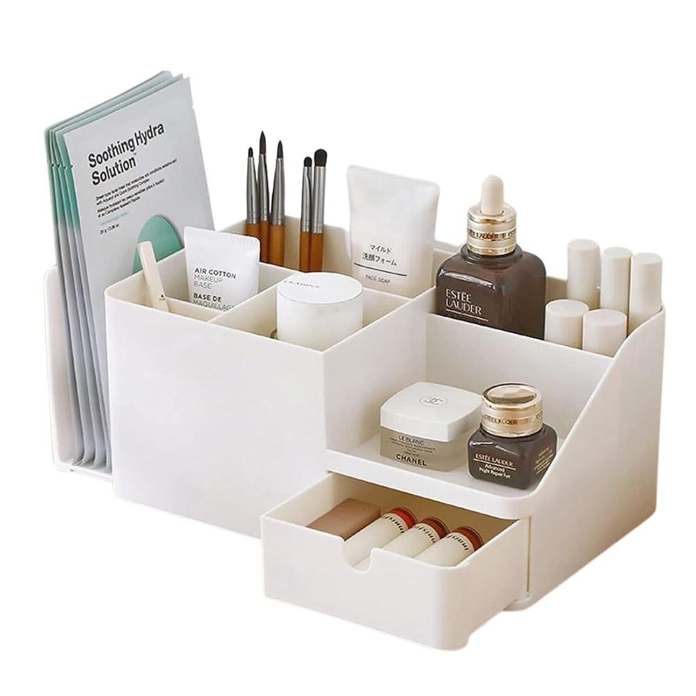 Organizador de Escritorio, Baño Multiuso Plegable Blanco Hueso  509BH05