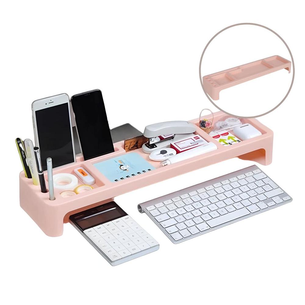 Organizador De Escritorio Elevado Multiuso Rosado 506RS05
