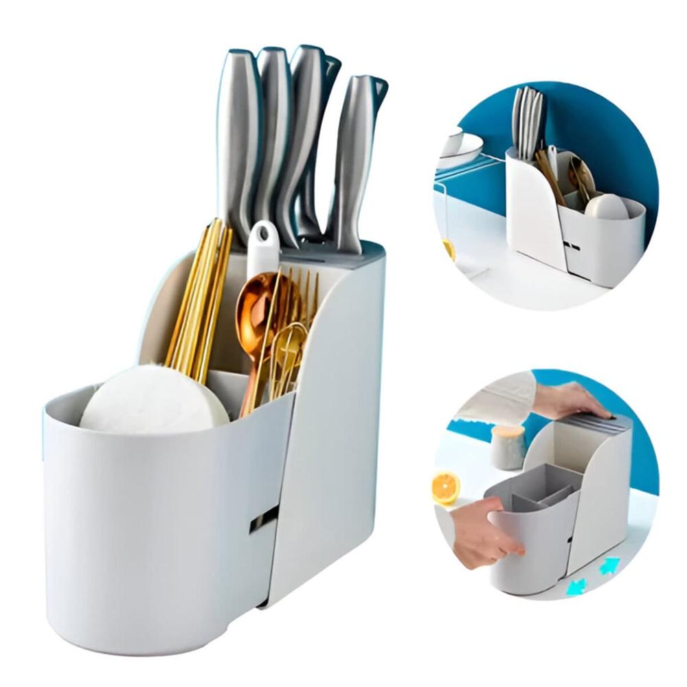 Porta Cuchillos y Cubiertos Extensible Organizador de Cocina  93BL01