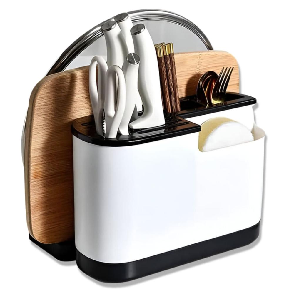 Porta Utensilios Modelo Ovalado Negro 330NE01