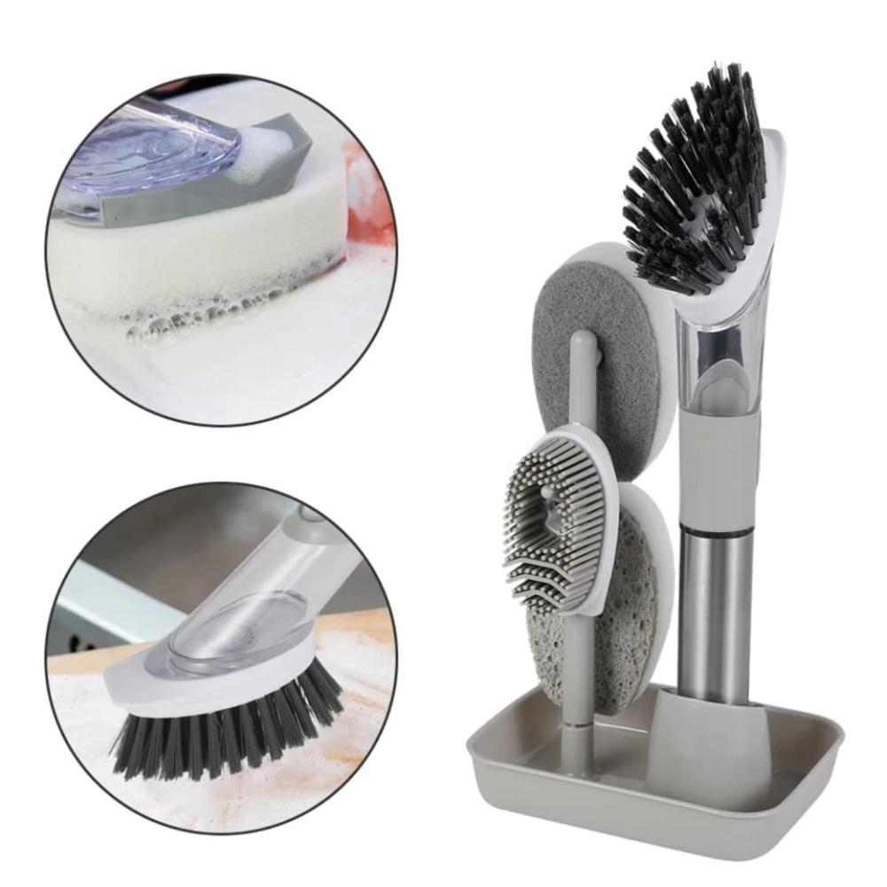 Set De Escobillas Con Dispensador De Ayudin Gris 169GR01