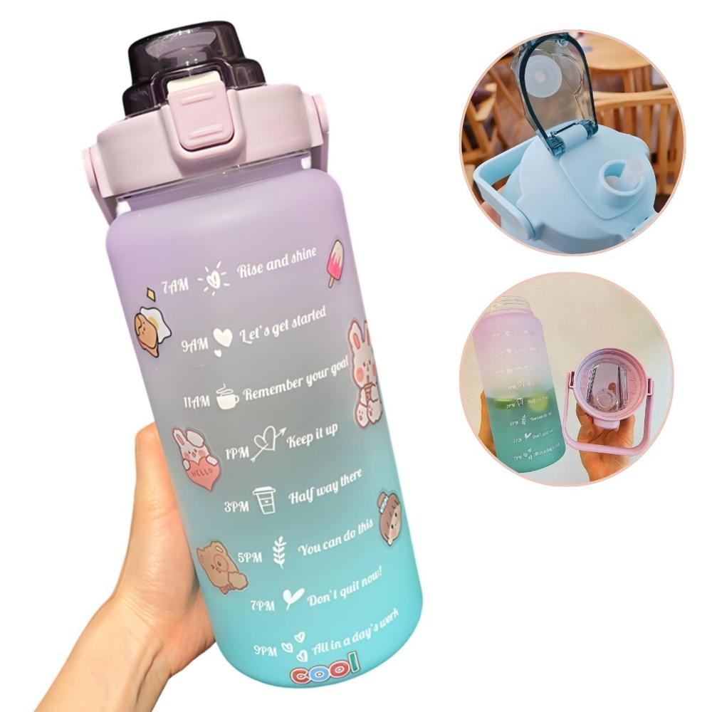 Tomatodo Portátil Bicolor Mate Motivacional Con Stickers 2D y 3D Lila  845LI08